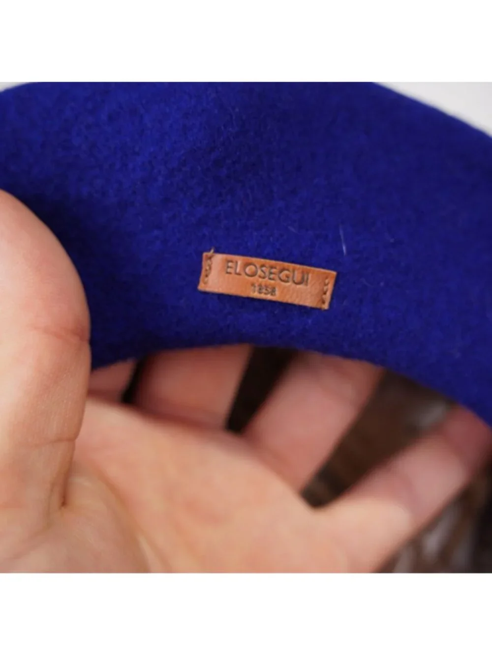 Elosegui 1858 Basque Beret Txapela 100% Merino Wool Waterproof Blue Spain Made